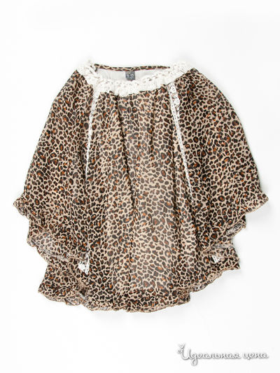 Блуза Zara, цвет цвет бежевый / принт леопард