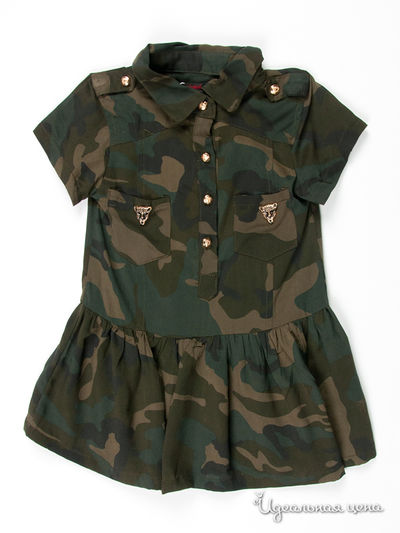 Платье Cantimini, цвет цвет хаки / принт камуфляж