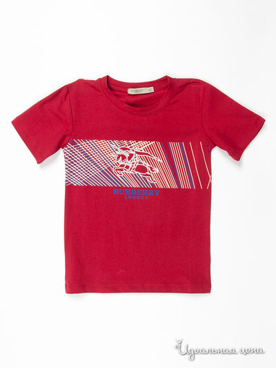 Футболка Burberry, цвет цвет бордовый