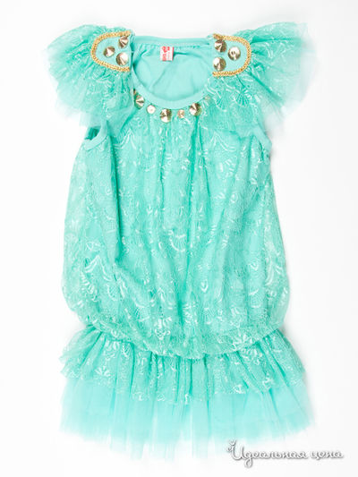 Платье Coco&Wawa, цвет цвет бирюзовый