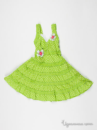Сарафан VIDay Collection, цвет цвет зеленый / принт горошек