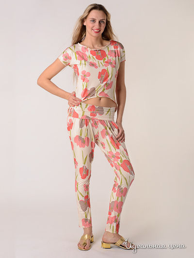 Костюм Love&Light, цвет цвет молочный / принт цветы