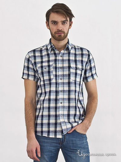 Рубашка Liberavita, цвет цвет молочный /синяя клетка