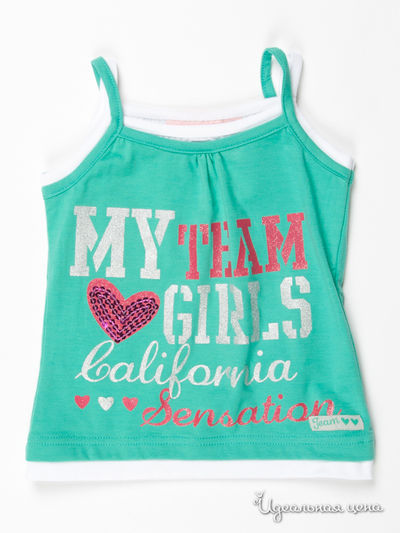 Майка Knot so Bad, цвет цвет зеленый / белый