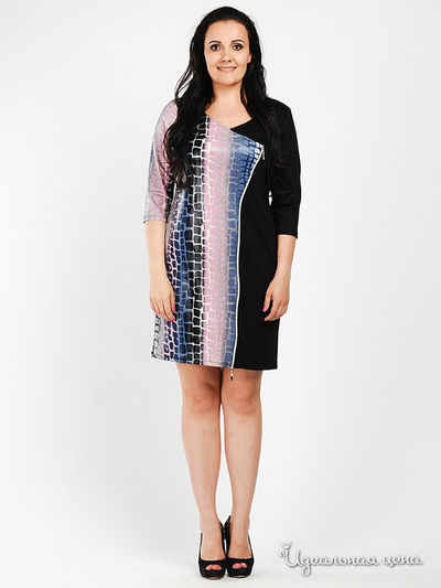 Платье Anna Garda, цвет цвет черный / розовый / сиреневый