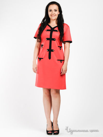 Платье Anna Garda, цвет цвет коралловый