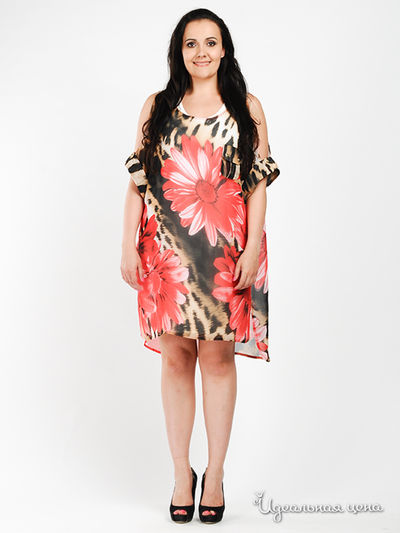 Платье Anna Garda, цвет цвет клубничный / бежевый