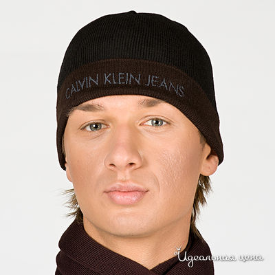 Шапка Calvin Klein Jeans, цвет цвет черный / темно-коричневый