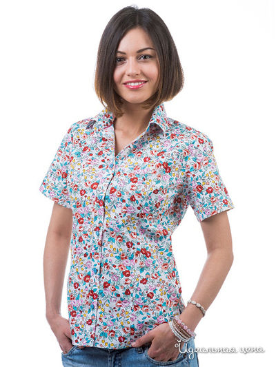 Рубашка Jess France, цвет цвет белый/ голубой/ красный