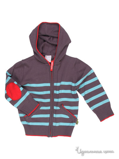 Кардиган Coccodrillo, цвет цвет серый / бирюзовый