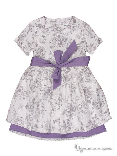 Платье Coccodrillo, цвет цвет белый / сиреневый