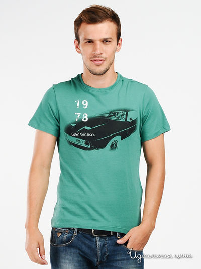 Футболка Calvin Klein Jeans, цвет цвет зеленый
