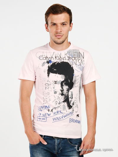 Футболка Calvin Klein Jeans, цвет цвет нежно-розовый