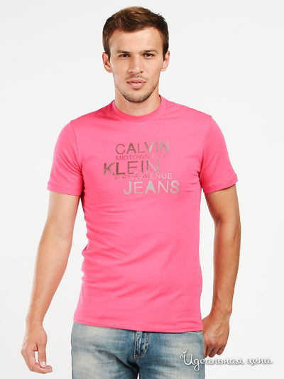 Футболка Calvin Klein Jeans, цвет цвет ярко-розовый