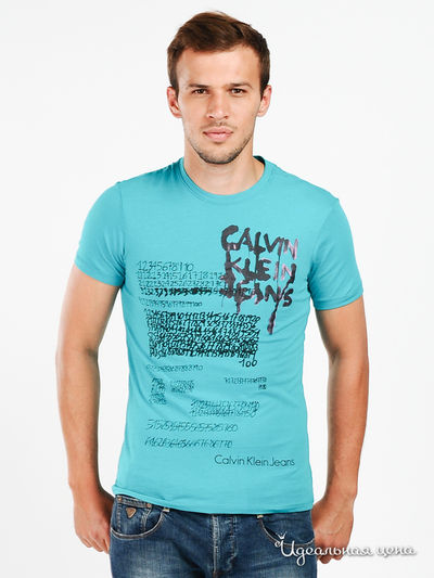 Футболка Calvin Klein Jeans, цвет цвет бирюзовый