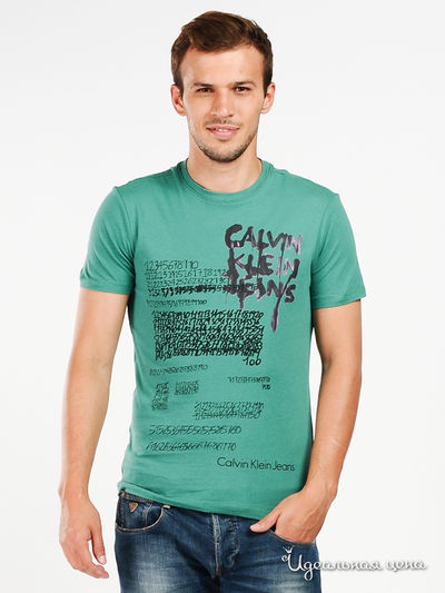 Футболка Calvin Klein Jeans, цвет цвет зеленый