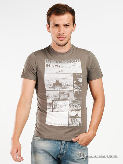 Футболка Calvin Klein Jeans, цвет цвет хаки