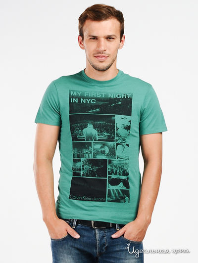 Футболка Calvin Klein Jeans, цвет цвет зеленый