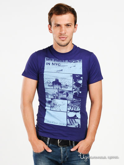 Футболка Calvin Klein Jeans, цвет цвет ярко-фиолетовый