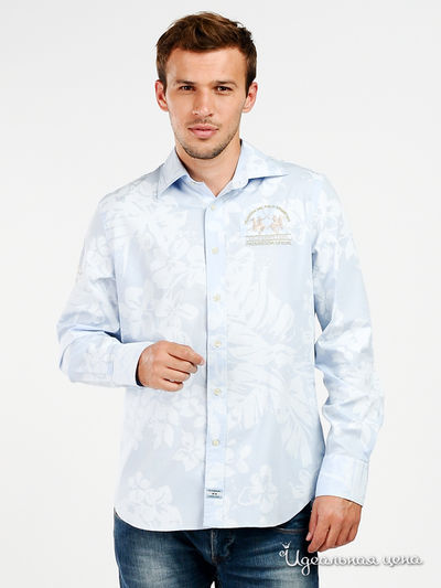 Рубашка La Martina, цвет цвет голубой