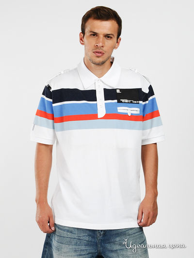 Поло Rocawear, цвет цвет белый / синий