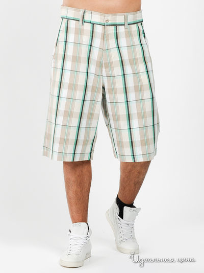 Шорты Rocawear, цвет цвет бежевый / зеленый