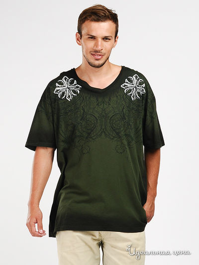 Футболка Affliction, цвет цвет темно-зеленый