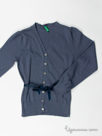 Кардиган Benetton Bambini, цвет цвет серо-голубой