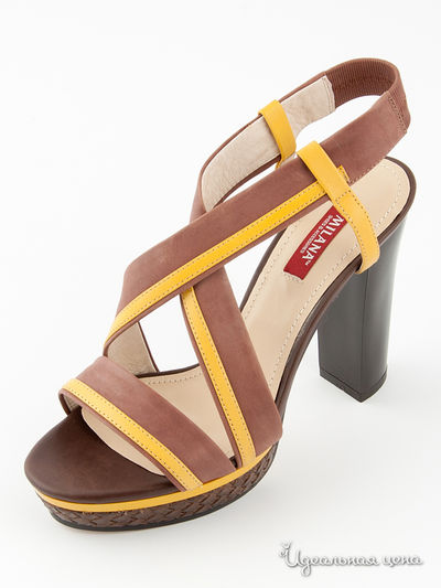 Босоножки Milana, цвет цвет желтый / коричневый