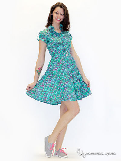 Платье MAY BE by Nastya Sergeeva, цвет цвет зеленый / желтый