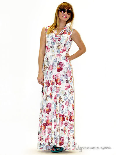 Платье MAY BE by Nastya Sergeeva, цвет цвет молочный / принт цветы