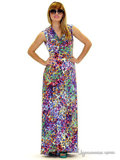 Платье MAY BE by Nastya Sergeeva, цвет цвет синий / красный