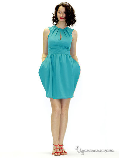 Платье MAY BE by Nastya Sergeeva, цвет цвет голубой