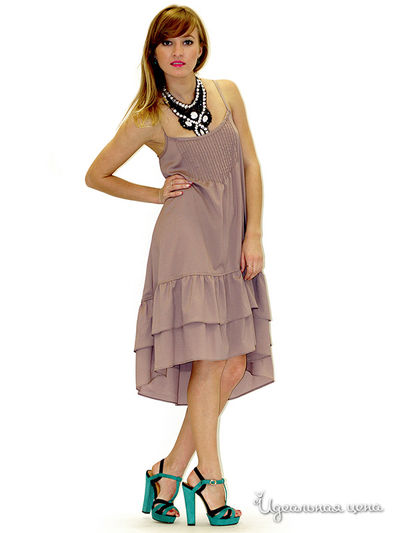 Платье MAY BE by Nastya Sergeeva, цвет цвет бежевый