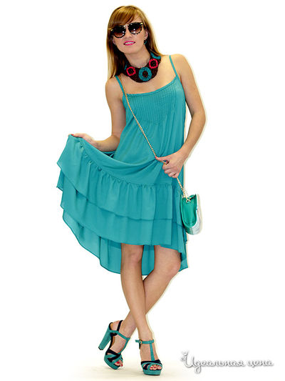 Платье MAY BE by Nastya Sergeeva, цвет цвет бирюзовый