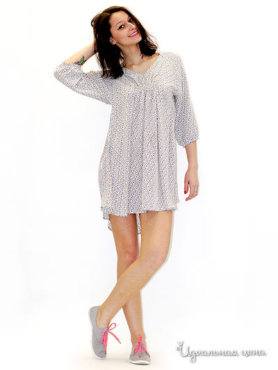 Платье MAY BE by Nastya Sergeeva, цвет цвет бежевый / принт горох