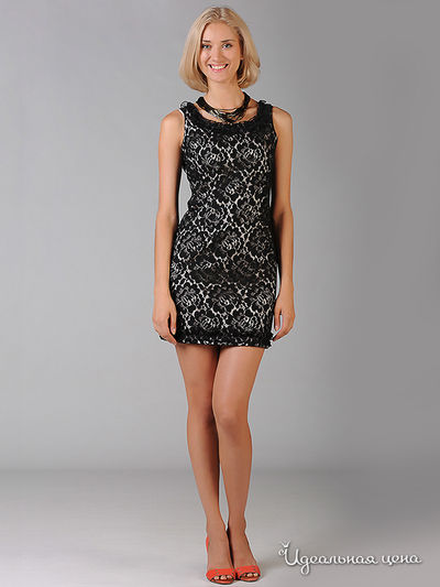 Платье MAY BE by Nastya Sergeeva, цвет цвет бежевый / черный