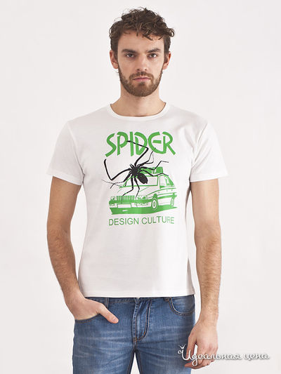 Футболка Liberavita, цвет цвет зеленый / принт паук