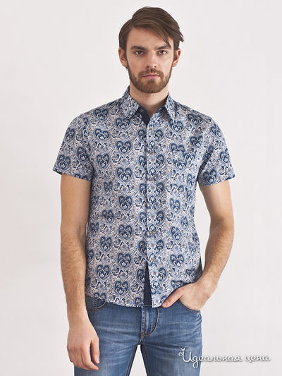 Рубашка Liberavita, цвет принт синие цветы