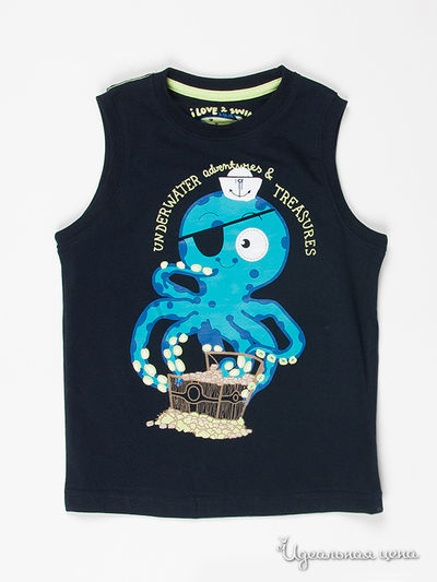 Майка 5 10 15, цвет цвет черный / салатовый