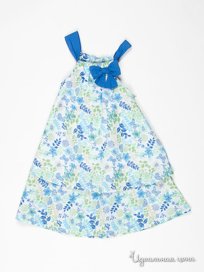 Платье 5 10 15, цвет цвет белый / голубой
