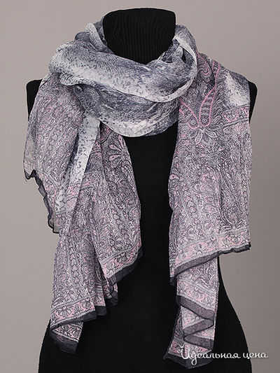 Шарф Живой шёлк, цвет цвет дымчатый / розовый