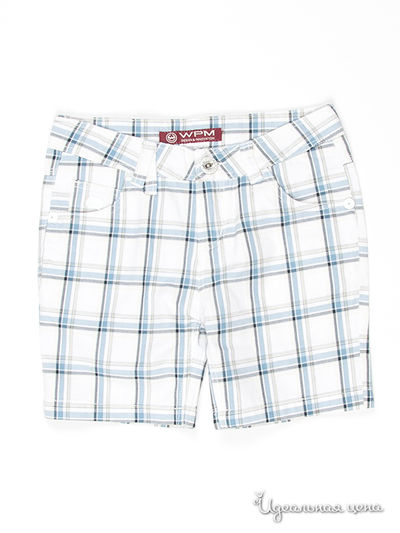 Шорты WPM, цвет цвет белый / голубой клетка