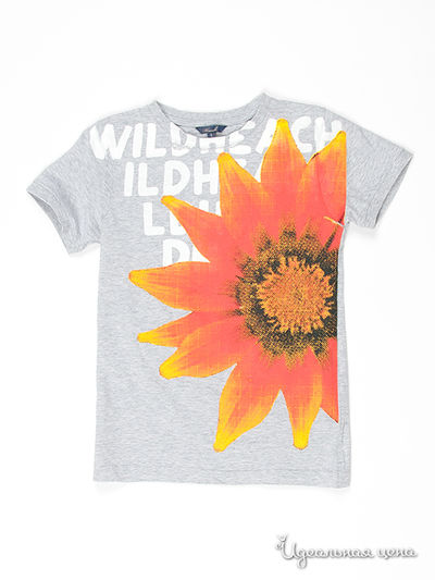 Футболка Silvian Heach, цвет цвет серый меланж / принт цветок