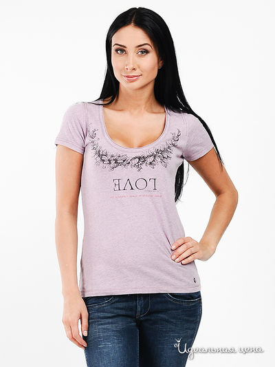 Футболка Pepe Jeans London, цвет цвет лиловый