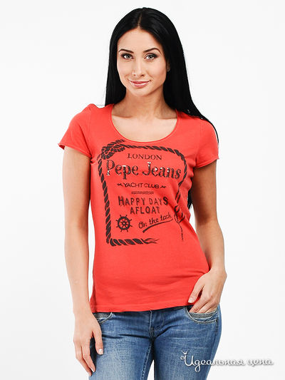 Футболка Pepe Jeans London, цвет цвет клубничный