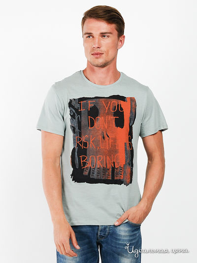 Футболка G-Go, цвет цвет серо-голубой