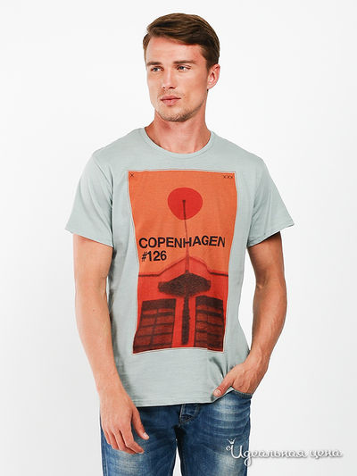 Футболка G-Go, цвет цвет серо-голубой