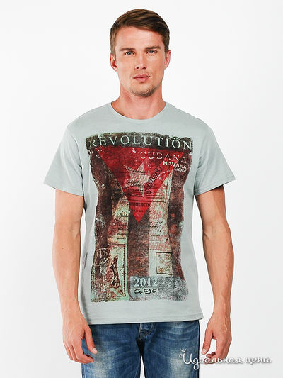 Футболка G-Go, цвет цвет серо-голубой