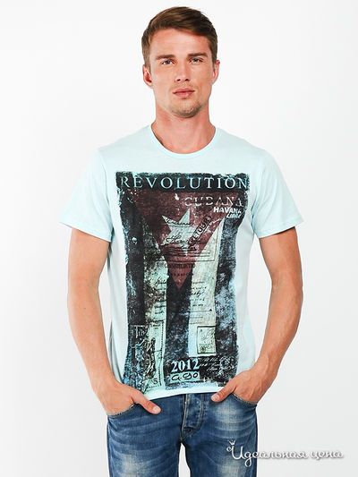 Футболка G-Go, цвет цвет голубой